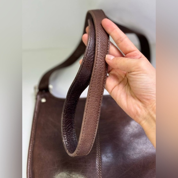 Fossil Vintage Crossbody Purse Leather Brown Saddle Bag - Picture 5 of 10